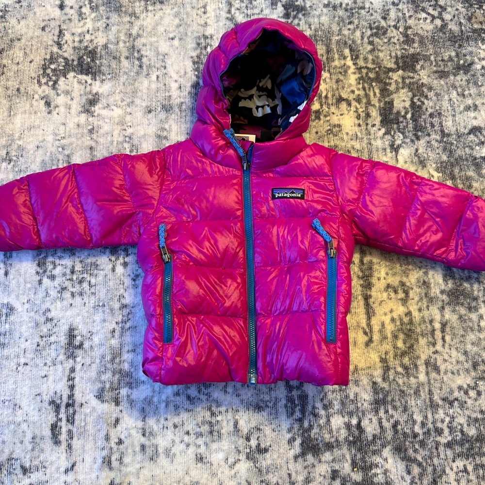 Baby Hi-Loft Down Sweater™ Hoody, Magenta, Size 6-12m